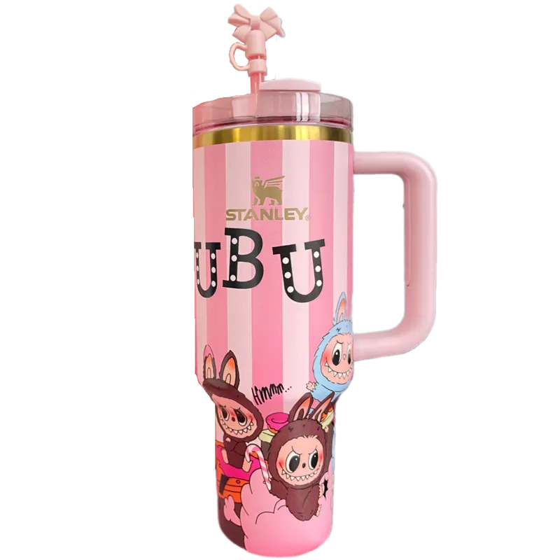 STANLEY Labubu Pink and Gold ماگ