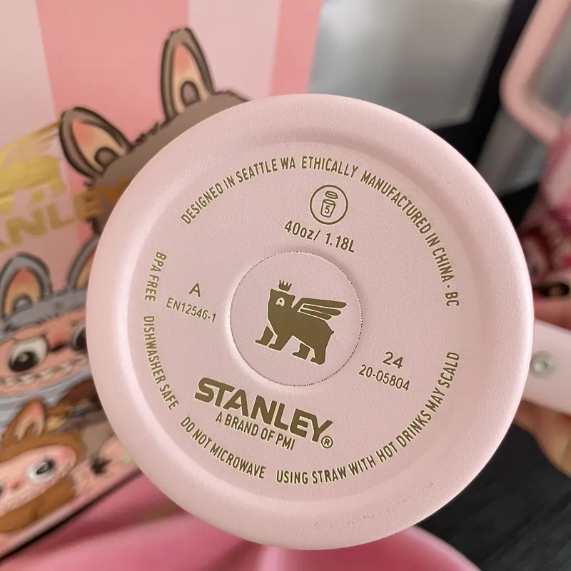 STANLEY Labubu Pink and Gold ماگ